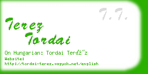 terez tordai business card